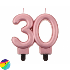 Svečka rose gold št. 30